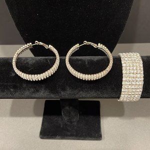 Diamond* Bracelet & Earrings Set